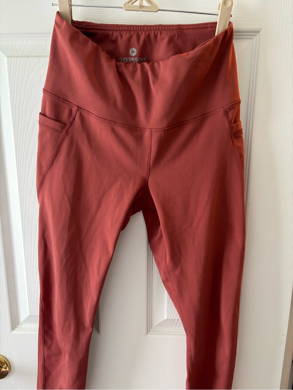 90 Degree By Reflex Terra Cotta High-Waist Performance Leggings